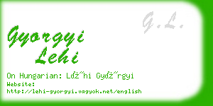 gyorgyi lehi business card